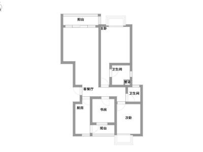 3室2厅2阳台 南亚未来城一期（凯茵佳园）户型图