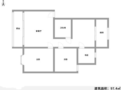 3室2厅1阳台 金鼎家园户型图