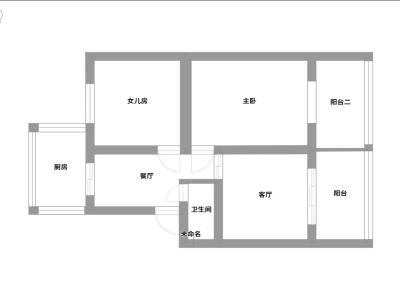 2室1廳 新工房小區(qū)戶型圖