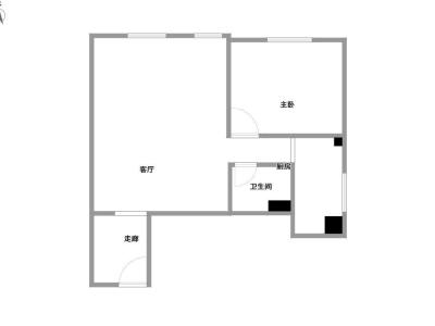 1室1厅 滇池柏悦户型图