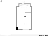 1室1廳1陽(yáng)臺(tái) 可樂(lè)公寓戶型圖