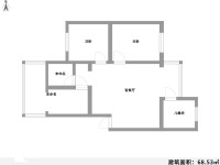 3室2廳1陽臺(tái) 銀?；▓@南區(qū)戶型圖