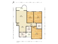 3室2廳2陽臺(tái) 亞龍小區(qū)東區(qū)戶型圖