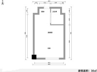 1室1廳1陽(yáng)臺(tái) 可樂(lè)公寓戶型圖