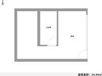 1室1廳1陽臺 H公寓公寓戶型圖