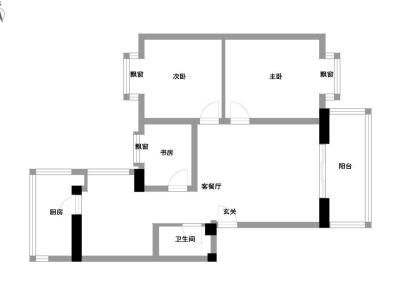 4室2廳1陽臺 盈江花園戶型圖