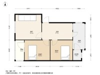 2室2廳1陽臺(tái) 昆鐵南壩小區(qū)戶型圖