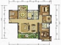 4室2廳2陽臺 北大資源頤和1898一期戶型圖