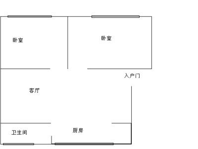 2室2厅2阳台 环城西路404号（测绘局宿舍）户型图