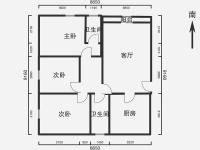 3室2廳1陽(yáng)臺(tái) 蓮花池畔戶型圖