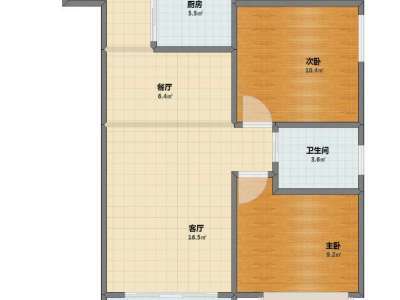 2室2廳1陽(yáng)臺(tái) 蓮花池畔