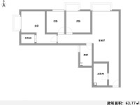 3室2廳1陽臺 大觀首府戶型圖