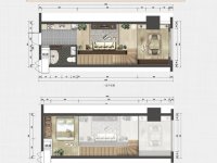 1室1廳1陽臺 萬彩城四期公寓戶型圖