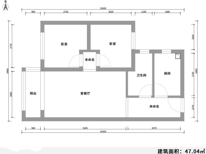 3室2厅1阳台 华夏四季A1地块（回迁房）户型图