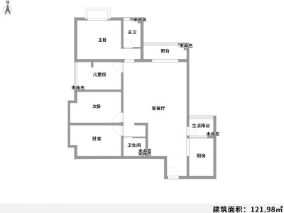 4室2廳 潤(rùn)城八區(qū)戶型圖