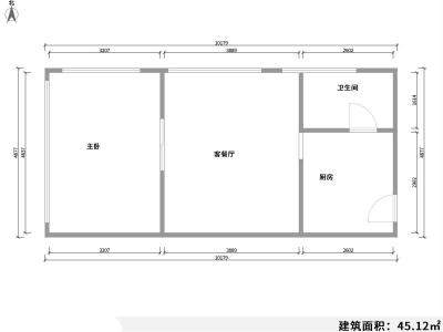1室1廳1陽(yáng)臺(tái) 東壹區(qū)戶型圖
