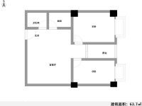 1室1廳 金帝富士商住樓戶型圖