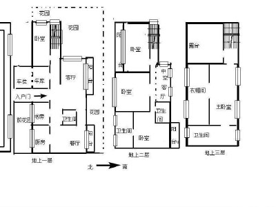 4室3廳3陽(yáng)臺(tái) 滇池南郡別墅戶型圖