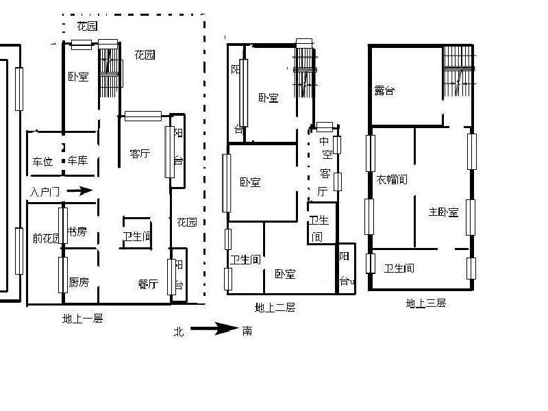 4室3廳3陽臺 滇池南郡別墅戶型圖