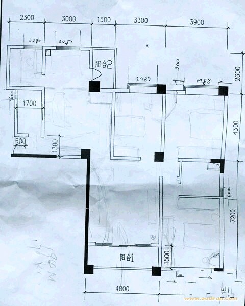 4室2厅1阳台 怡康花园户型图