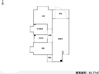 3室2厅2阳台 鑫金花园户型图