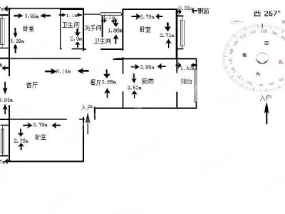 3室2廳1陽(yáng)臺(tái) 曇景花園戶型圖