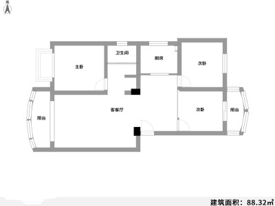 3室2厅 金马源温泉花园户型图