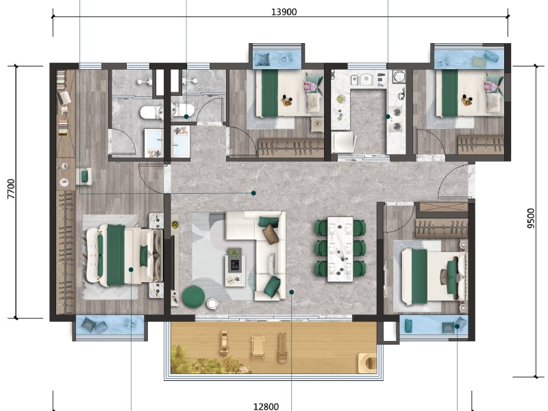 卓越滇池晴翠枕海院2區(qū)戶型圖