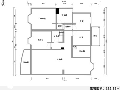 4室2厅 景江花园户型图