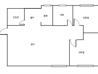3室2厅1阳台 兆熊大厦住宅楼户型图
