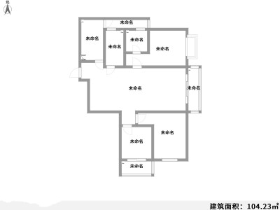 3室2厅1阳台 东湖第一城户型图
