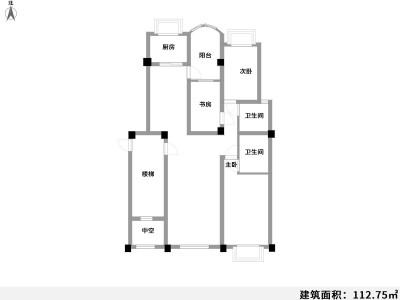 3室2廳1陽臺 大成名園戶型圖