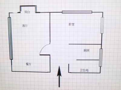 2室1厅1阳台 尚义巷53号户型图