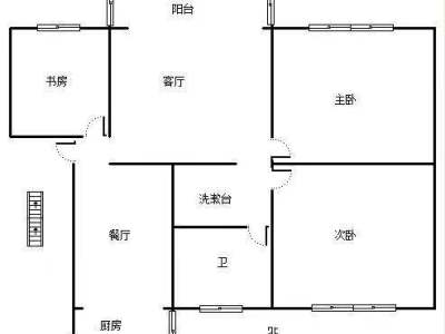 3室2厅1阳台 师大宿舍（文化巷52号）户型图
