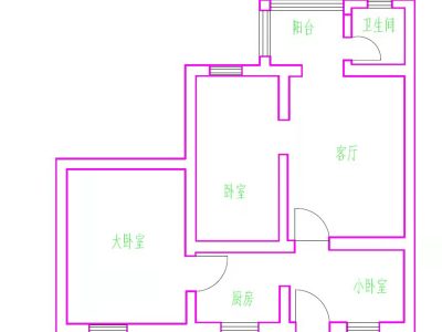 3室2廳1陽(yáng)臺(tái) 人民巷9號(hào)戶型圖