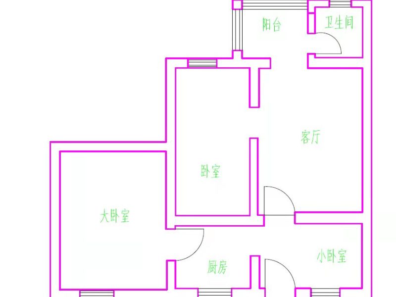 3室2廳1陽臺 人民巷9號戶型圖