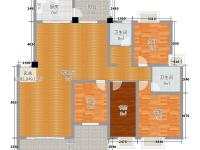 4室2廳1陽臺 寧靜小區(qū)戶型圖