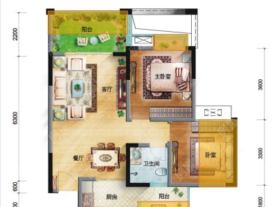 2室2廳1陽臺(tái) 興華街69號(hào)