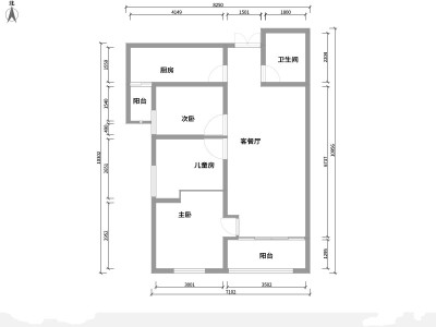 3室2廳1陽臺 報國街9號戶型圖
