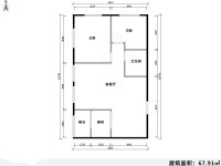 2室2廳1陽臺(tái) 錦尚華庭戶型圖