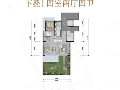 5室2廳2陽臺(tái) 龍湖山海原著上宸別墅戶型圖