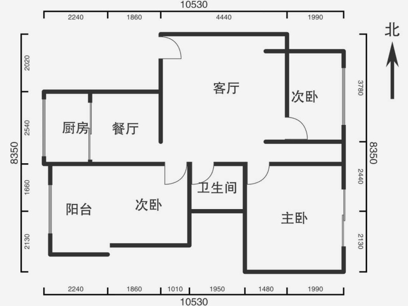 3室2廳1陽臺 檢驗檢疫局戶型圖