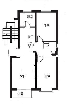 2室1厅 昆明铣床厂二分厂户型图