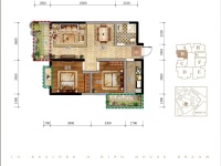 2室2廳1陽臺 融城優(yōu)郡戶型圖