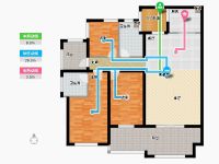 3室2廳2陽臺 東盟森林戶型圖