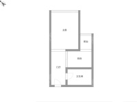 1室1廳1陽臺 時光俊園戶型圖
