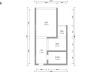 1室1廳1陽臺 時光俊園戶型圖