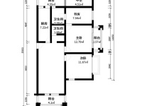 3室2廳1陽臺 奧宸橙郡一期戶型圖