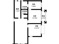3室2廳1陽臺 奧宸橙郡一期戶型圖
