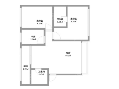 1室2厅1阳台 金沙小区户型图